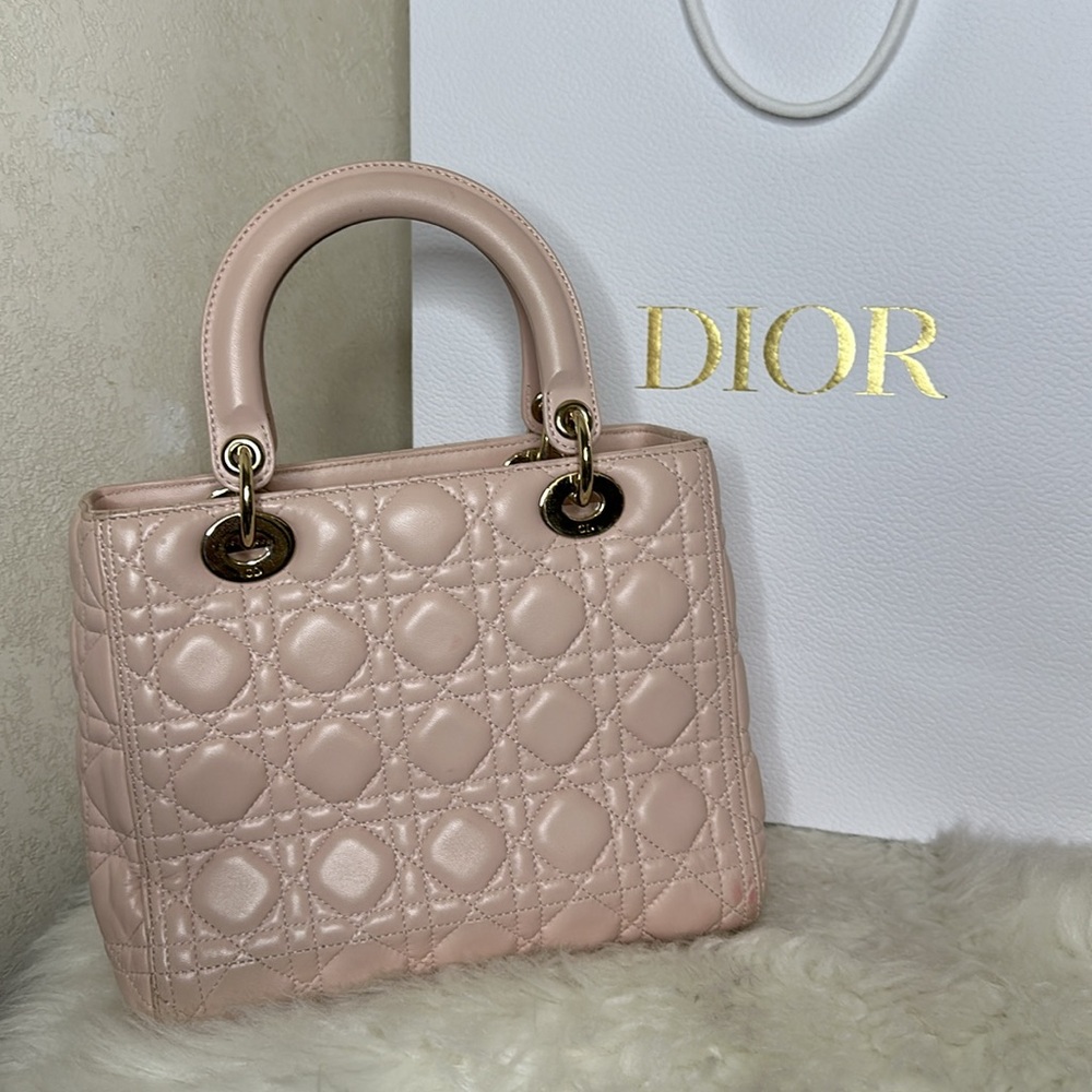 💯Authentic Lady Dior Canage Medium Size🍀